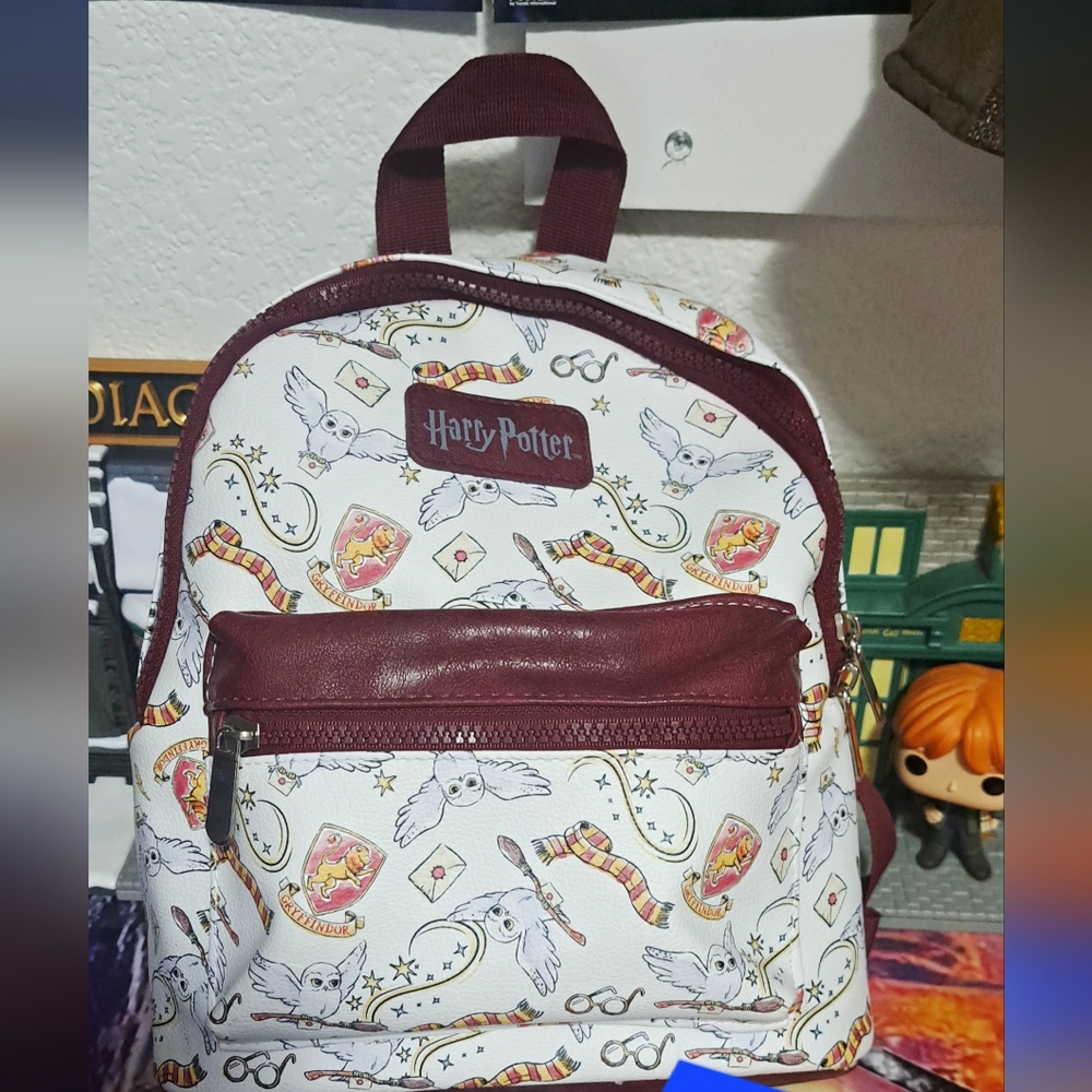 Harry Potter Themed Backpack with Maroon Accents